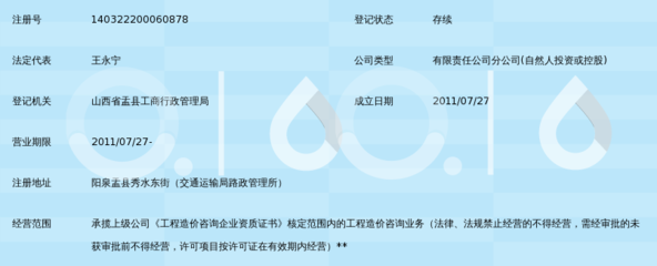 山西嘉盛工程造价咨询盂县分公司